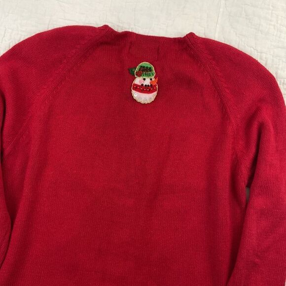 Vintage Heirloom Collectibles Christmas Embroidered Cardigan size Small - Picture 5 of 9